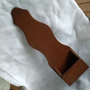 Vintage wooden farmhouse primitive matchbox holder wall deco